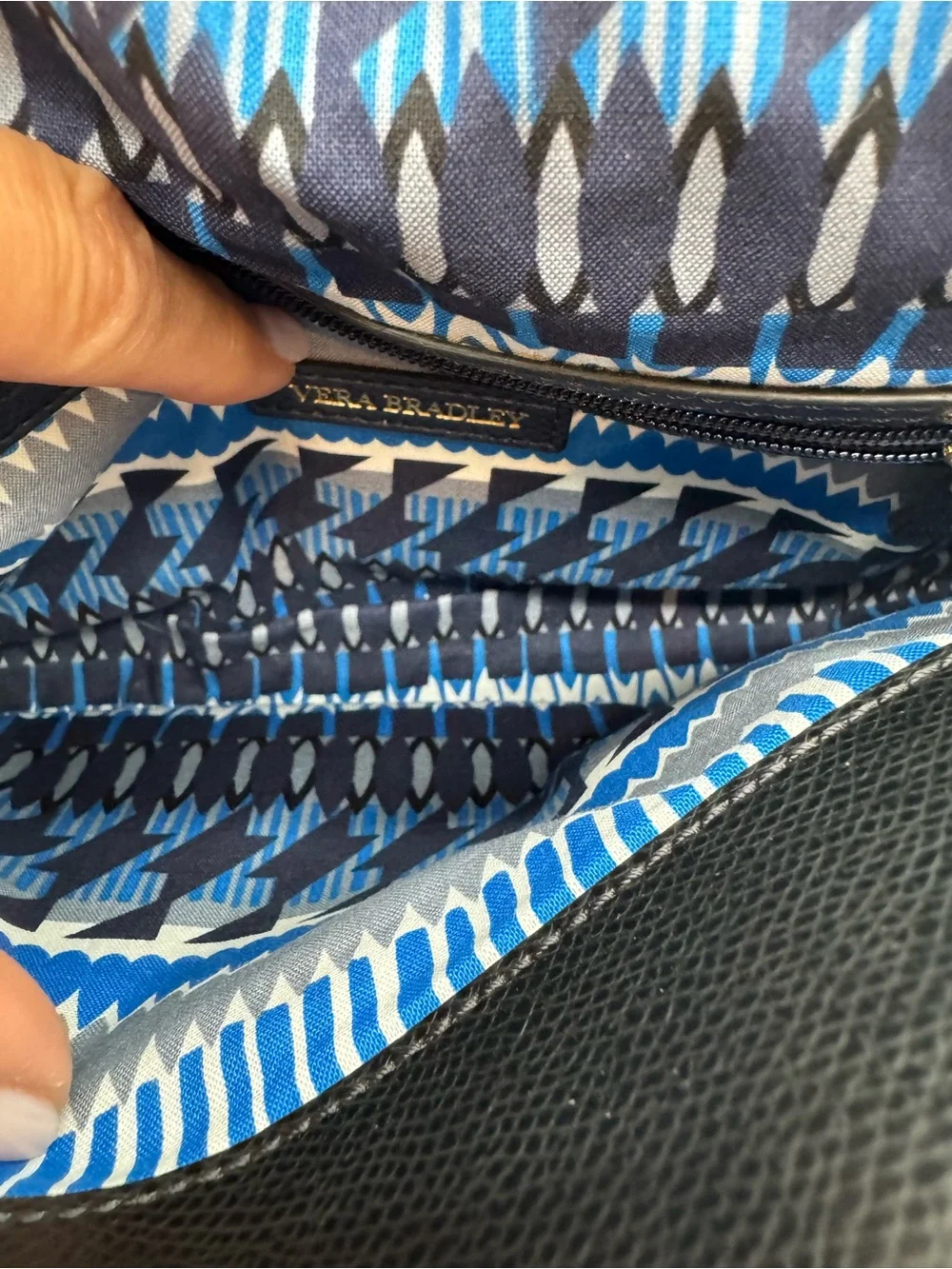 Vera Bradley Navy and Black Crossbody Bag